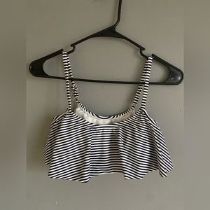 Stripped swimsuit top